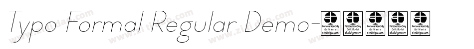 Typo Formal Regular Demo字体转换